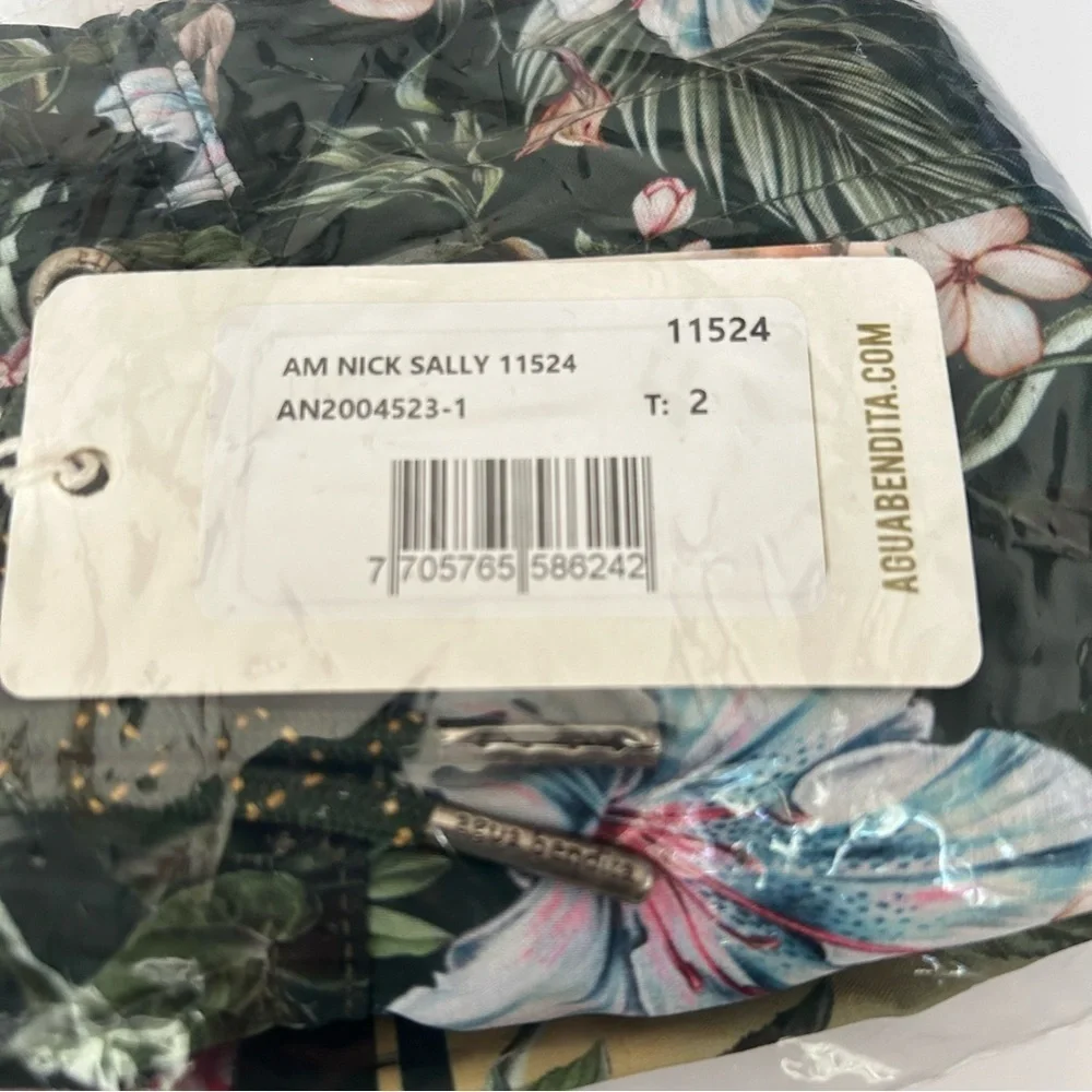 NWT Agua Bendita Nick Sally Swim Trunks Floral Ombre Boys Size 2